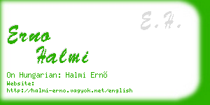 erno halmi business card